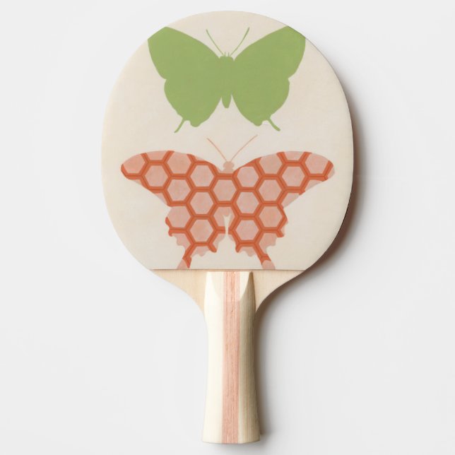Dekorative Schmetterlings-Muster auf Tischtennis Schläger (Vorderseite)