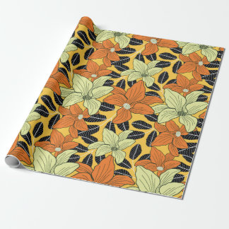 Dekorative schöne abstrakte moderne Stil floral  Geschenkpapier