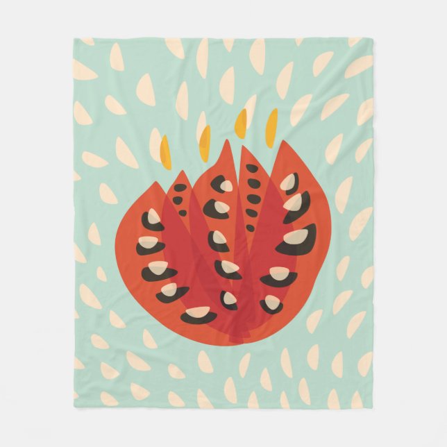 Dekorative schöne abstrakte Tulpe Fleecedecke (Vorderseite)