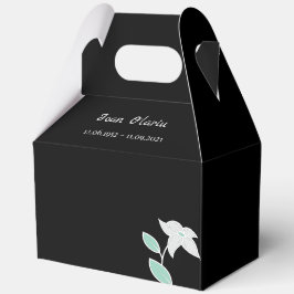 Dekorative schwarze Blumenpäckchen Geschenkschachtel