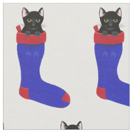Dekorative schwarze Katze im Stoff