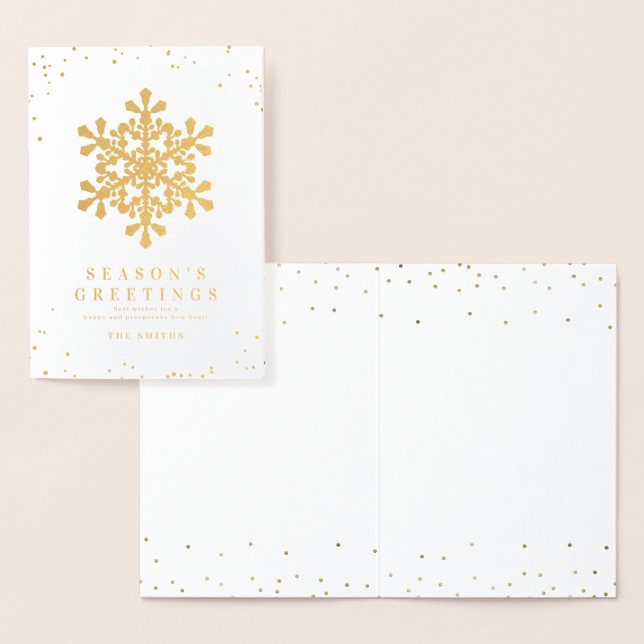 Dekorative Snowflake Jahreszeit Weihnachten Folienkarte (Anzeige)