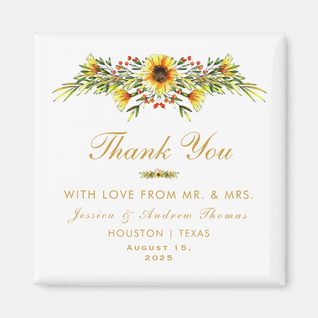 Dekorative Sommerhochzeit-Blume Magnet (Vorne)