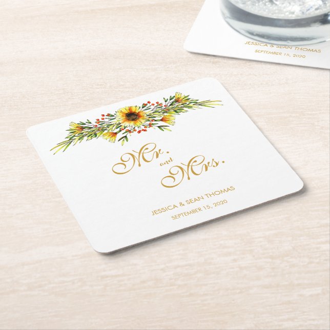 Dekorative Sommerhochzeit-Blume Rechteckiger Pappuntersetzer (angewinkelt)