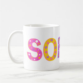 Dekorative Sophie-Blume stern rosa lila Grafik Kaffeetasse