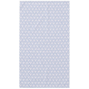 Dekorative Spitzen Dreiecke Blau Weiß Tischdecke
