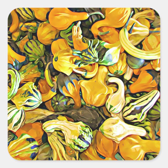 Dekorative Squash und Gourds Halloween Stickers (Vorderseite)