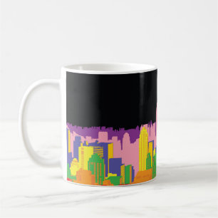Dekorative städtische Skyline-Gebäude Kaffeetasse