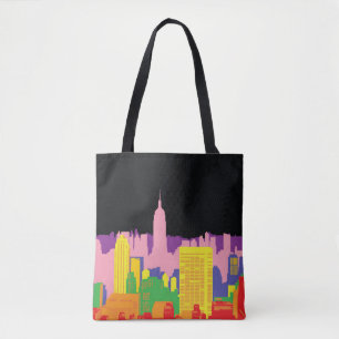 Dekorative städtische Skyline-Gebäude Tasche