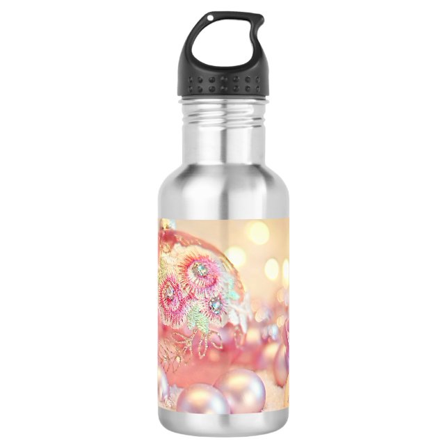 Dekorative Stickerei Edelstahlflasche (Vorderseite)