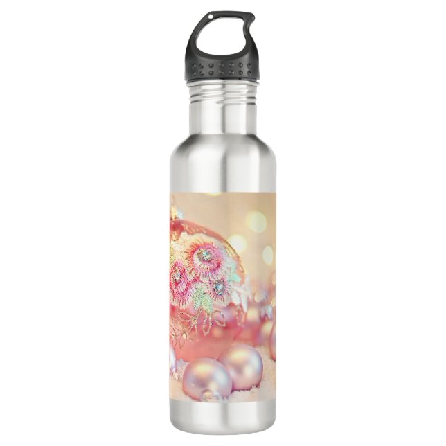 Dekorative Stickerei Edelstahlflasche (Vorderseite)