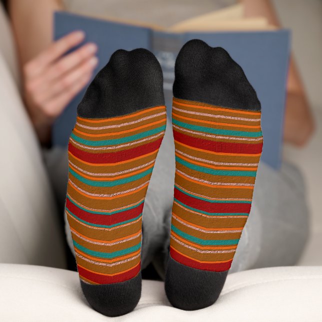 Dekorative Streifen  Socken (Unterseite)