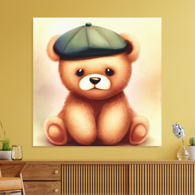 Dekorative Sweet Baby Teddy Bear Canvas Print Leinwanddruck (Insitu (Wohnzimmer))