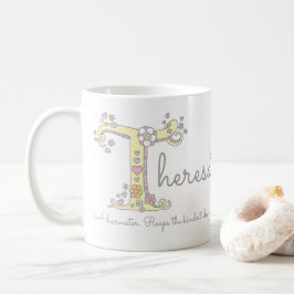 Dekorative T Monogramm-Tasse Kaffeetasse