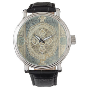 Dekorative Tapisserie mit verziertem geometrischem Armbanduhr