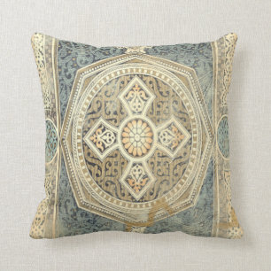 Dekorative Tapisserie mit verziertem geometrischem Kissen
