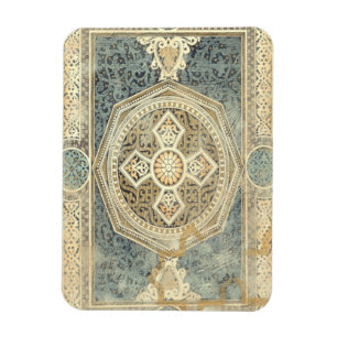 Dekorative Tapisserie mit verziertem geometrischem Magnet