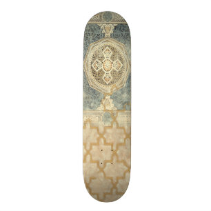 Dekorative Tapisserie mit verziertem geometrischem Skateboard
