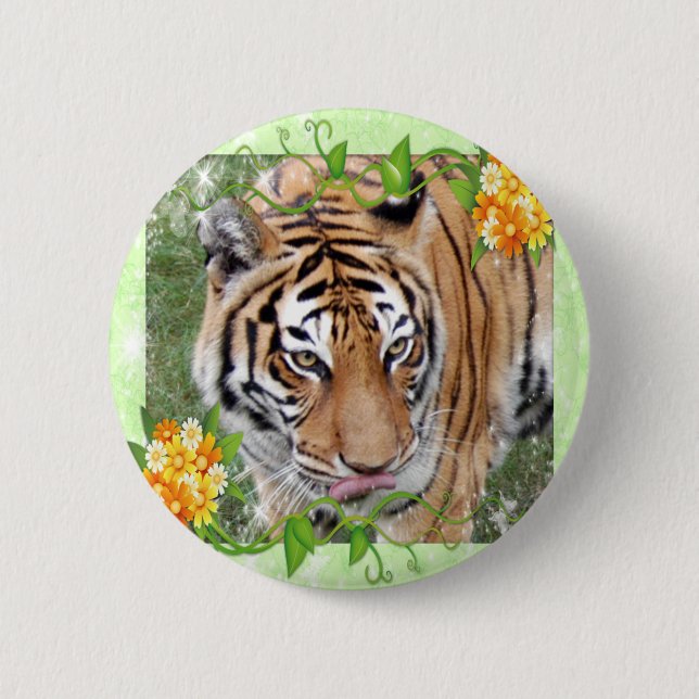 Dekorative Tiger-Knöpfe Button (Vorderseite)