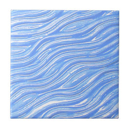Dekorative Tile Electric Blue Flows Water Fliese