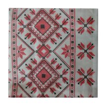 Dekorative Tiles rot und schwarz