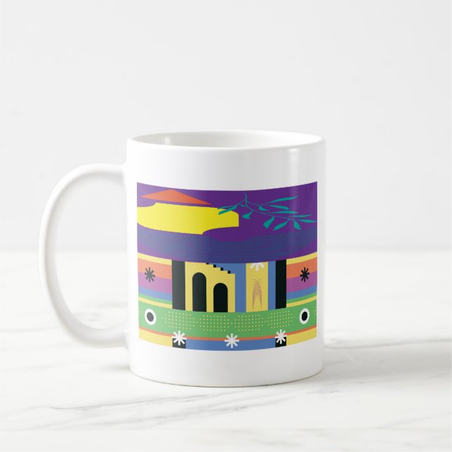 Dekorative und kühne Maximalistisches Design für K Kaffeetasse (Links)