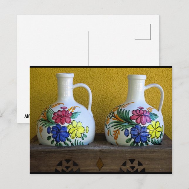 Dekorative Vasen Postkarte (Vorne/Hinten)