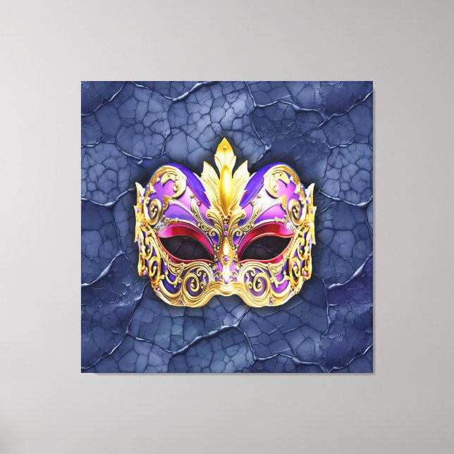 Dekorative Venezianische Maske auf der texturierte Leinwanddruck (Vorderseite)