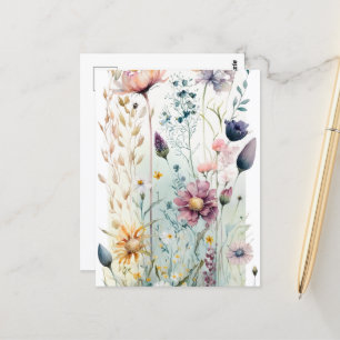 Dekorative Vintage Blume Postkarte