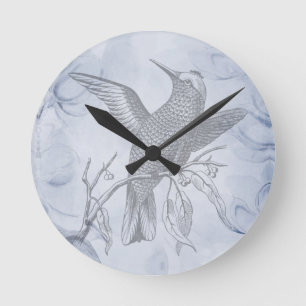 Dekorative Vogelkunst Kalligrafie Runde Wanduhr