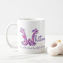 Dekorative W Monogramm-Tasse