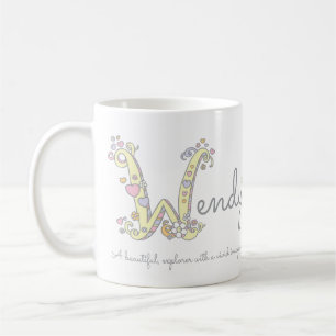 Dekorative W Monogramm-Tasse Wendynamensbedeutung Kaffeetasse