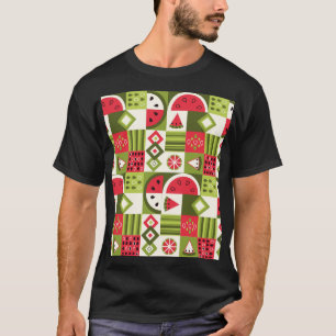 Dekorative Watermelon Elemente Kunst, Dichtung und T-Shirt