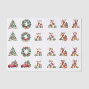 Dekorative Weihnachtsbilder Dekoupage Seidenpapier