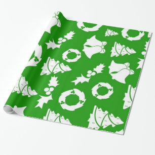 Dekorative Weihnachtsschmuck Elegant im Grünen Geschenkpapier