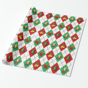 Dekorative Weihnachtsschmuck Elegant im Weißen Geschenkpapier