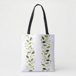 Dekorative Weinstreifen (Farbe Grün und Weiß) Tasche