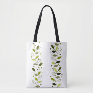 Dekorative Weinstreifen (Farbe Grün und Weiß) Tasche