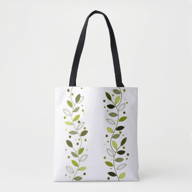 Dekorative Weinstreifen (Farbe Grün und Weiß) Tasche (Vorderseite)