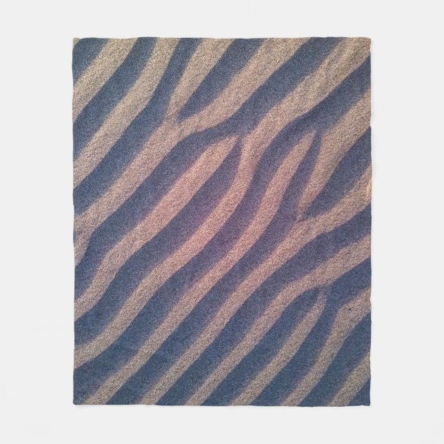 Dekorative Zebra-Streifen im Sand-Foto Fleecedecke (Vorderseite)