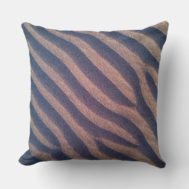 Dekorative Zebra-Streifen im Sand-Foto Kissen (Vorderseite)