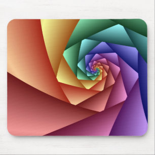 Dekorativer abstrakter mousepad Spiraleregenbogen