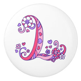 Dekorativer Buchstabe L mit Monogramm Griff