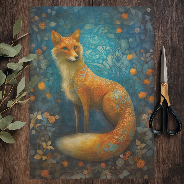 Dekorativer Forest Fox Seidenpapier (Elegant Woodland Fox Tissue Paper)