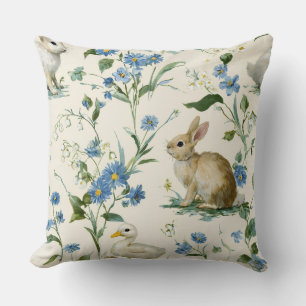 Dekorativer Frühling Hase Ente Blumen Wurf Kissen