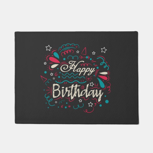 dekorativer Geburtstag Fußmatte (Vorderseite)