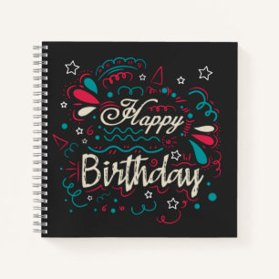 dekorativer Geburtstag Notizbuch