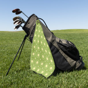 Dekorativer gelber Stern und diamantgemustert Golfhandtuch