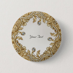 Dekorativer goldener Knopf Button