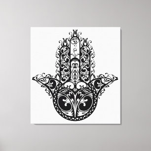 Dekorativer Hamsa Entwurf 6 Leinwanddruck